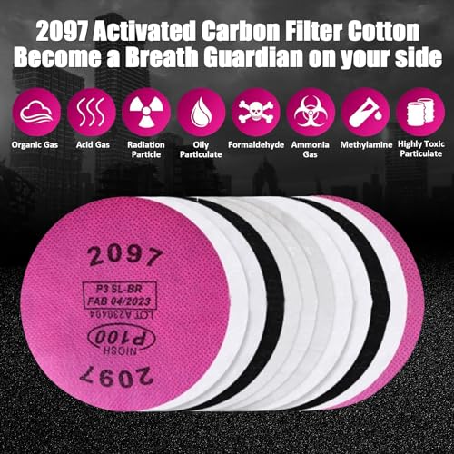 Reusable Full Face Respirator Mask with Filters for Spray Paint and Welding P31754