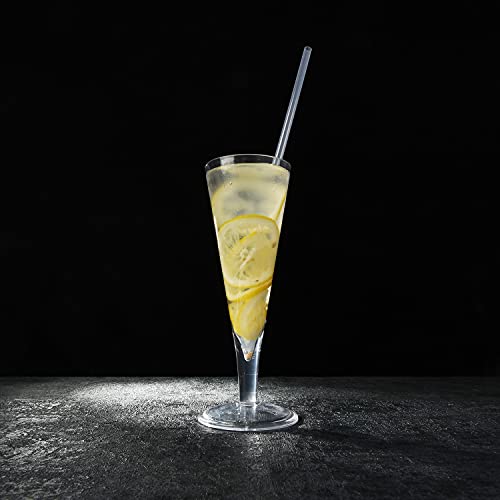 Reusable Clear Plastic Straws with Cleaning Brush O899