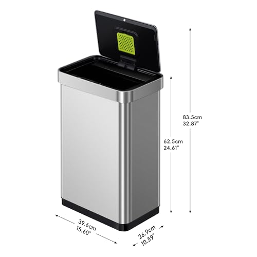 Touchless Motion Sensor Trash Can, 13.2 Gallon, Brushed Stainless Steel K748461
