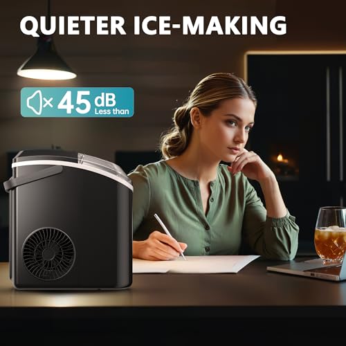 Nugget Ice Maker Countertop, 34lbs Per Day, Auto-Cleaning, Portable with Basket and Scoop Z503075