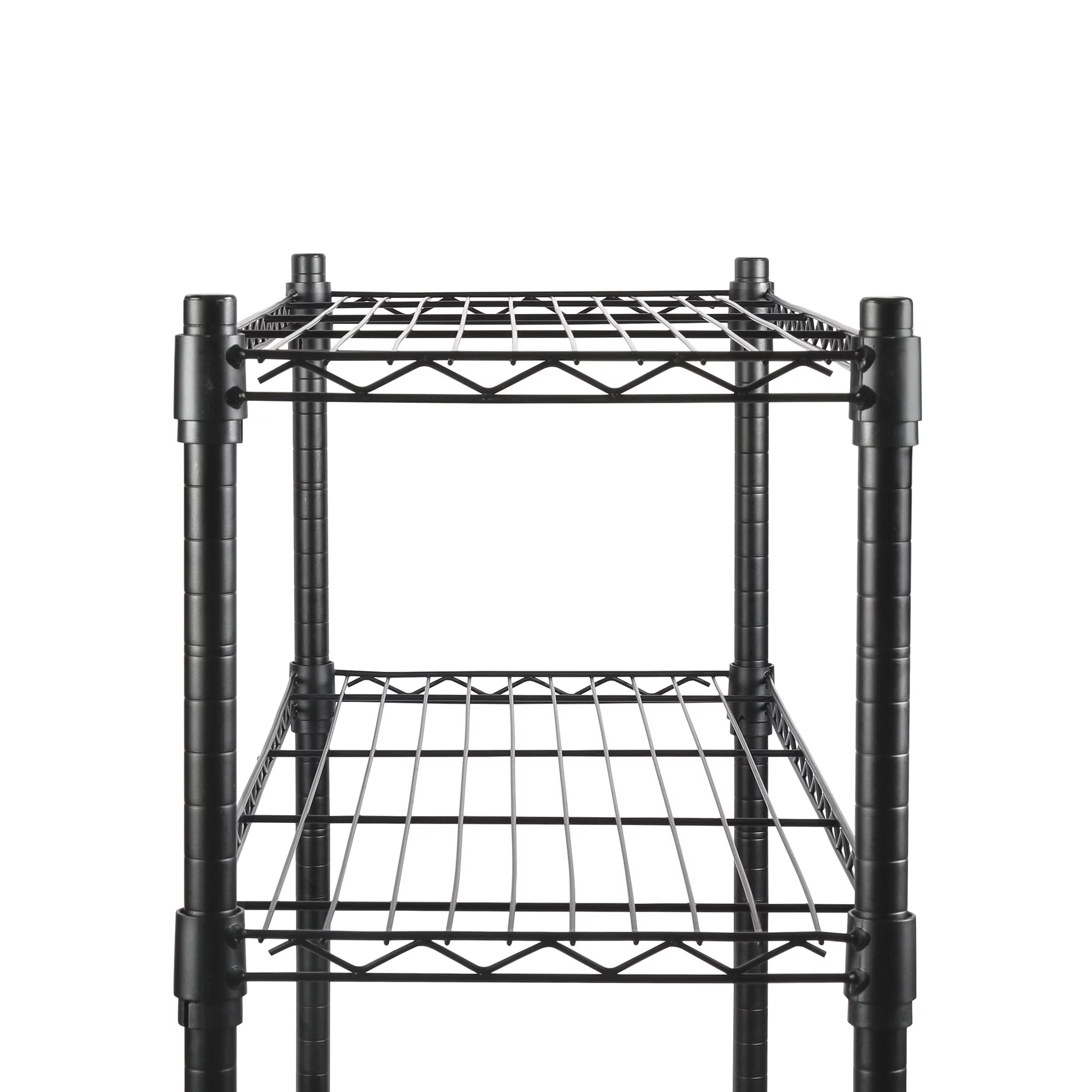 4 Tier Wire Shelf Unit, Black, 1400 lb. Capacity P595736