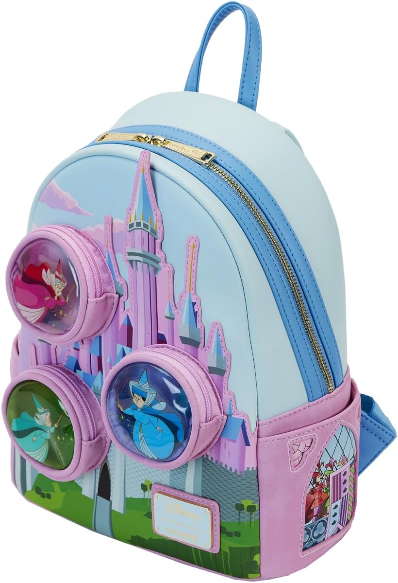 Disney Sleeping Beauty Stained Glass Castle Mini Backpack O6854