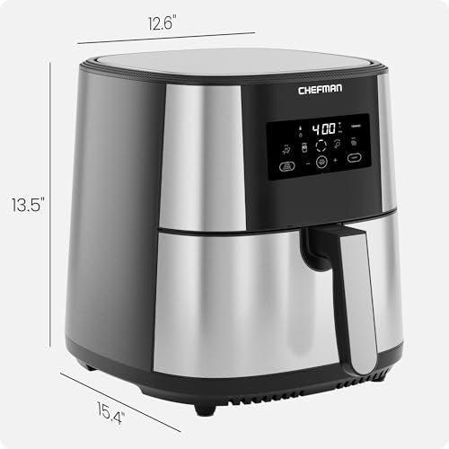XL 8-Qt Touch Digital Air Fryer, Nonstick Dishwasher-Safe, Stainless Steel I664659
