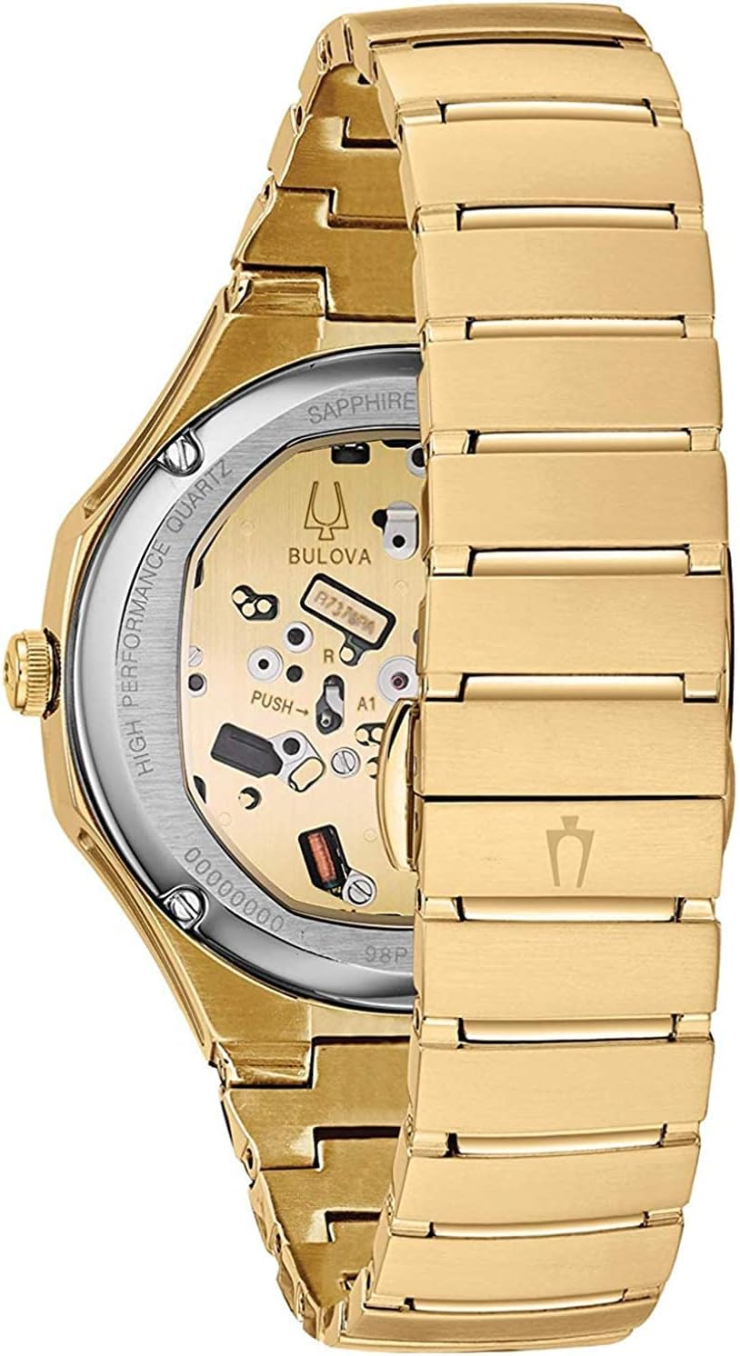 Men's Curved Quartz Stainless Steel Chronograph Watch V6198