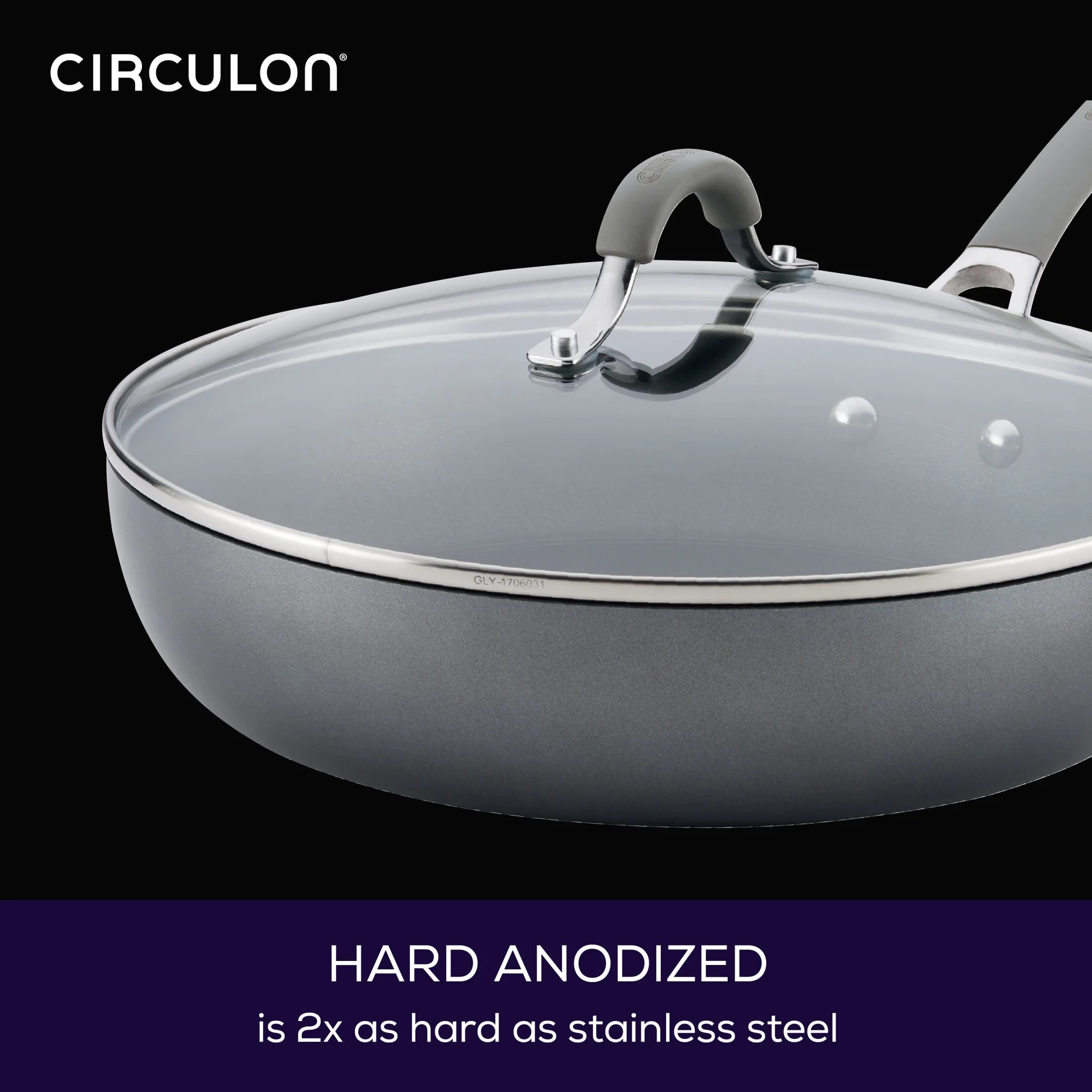 12 inch Hard-Anodized Nonstick Deep Frying Pan with Lid W542313