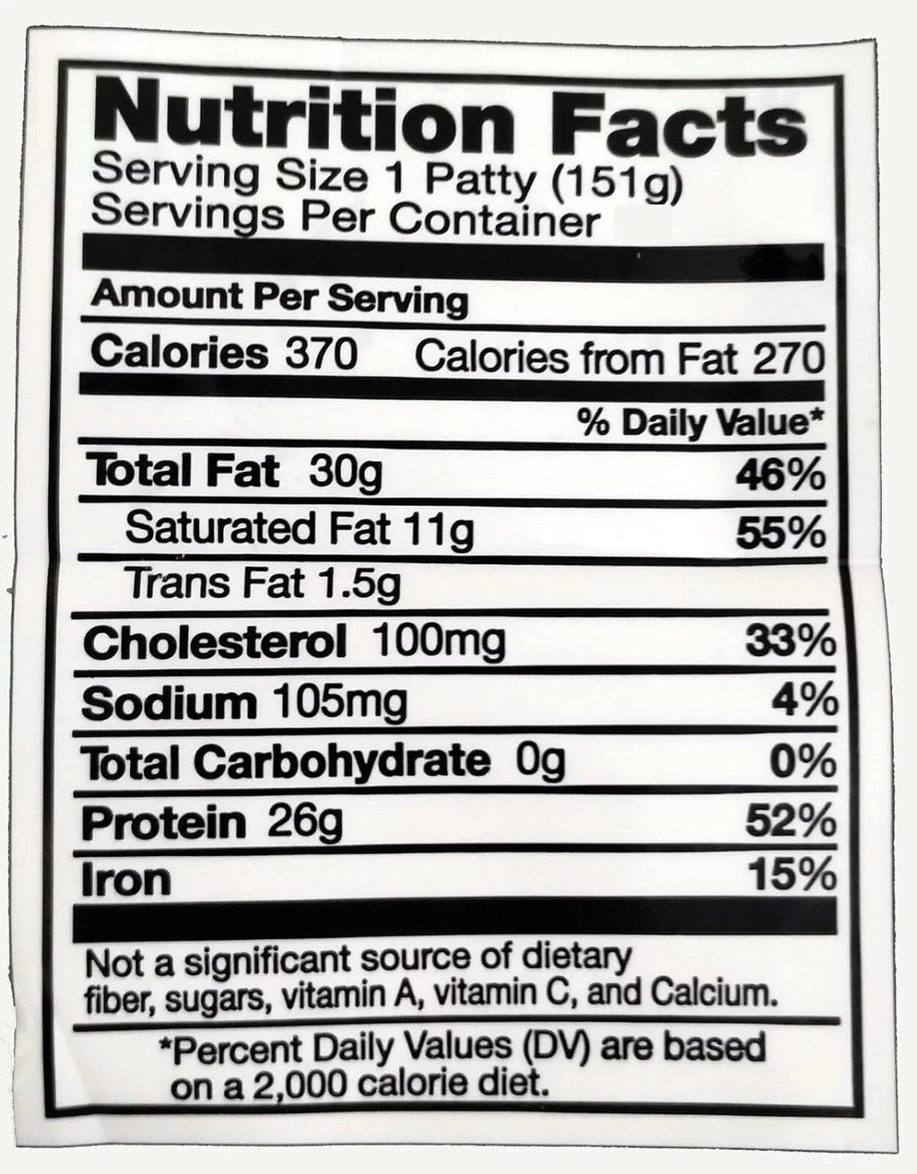 Freeze Dried Hamburger Patties for Camping and Emergency Food Z247225