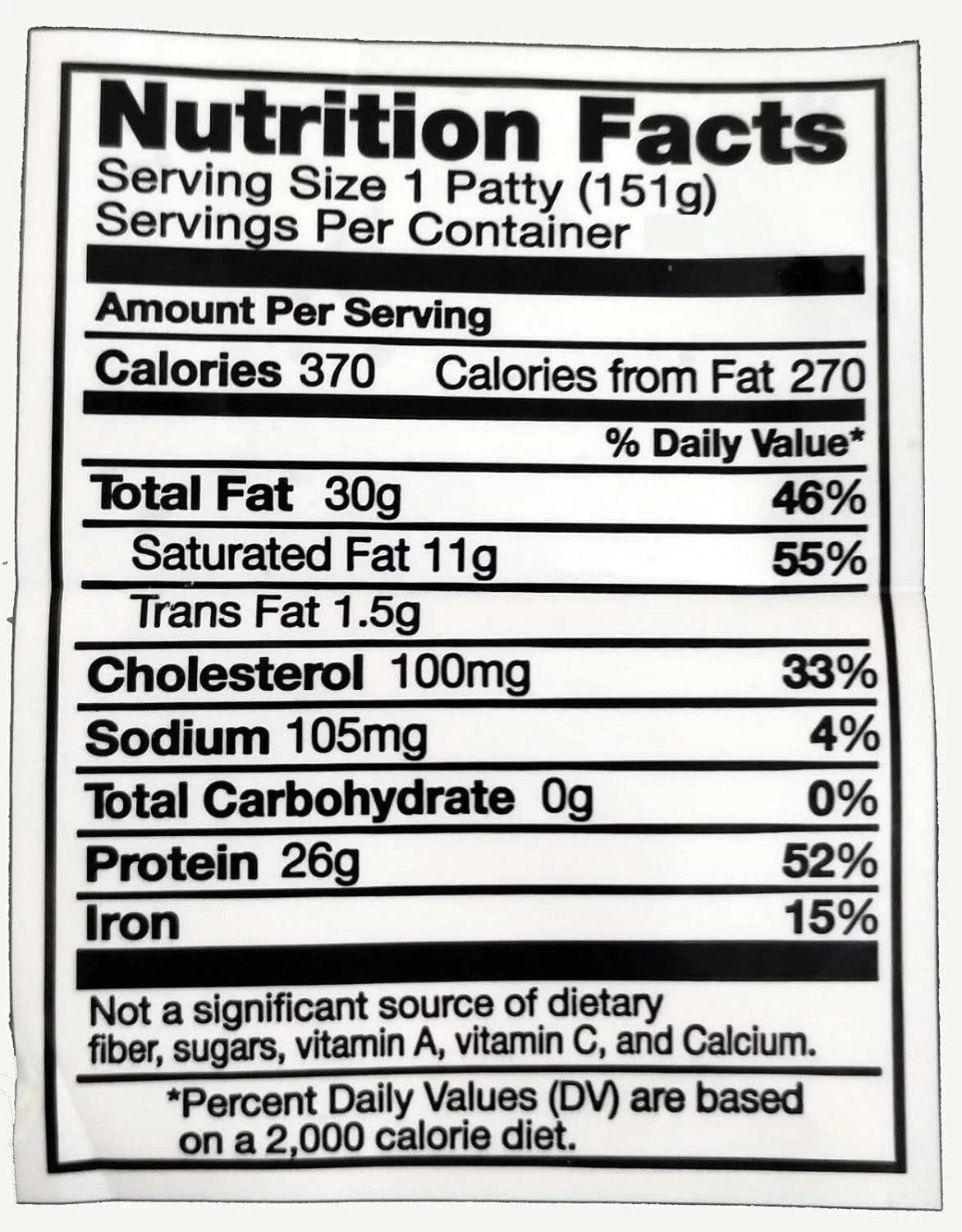 Freeze Dried Hamburger Patties for Camping and Emergency Food Z247225