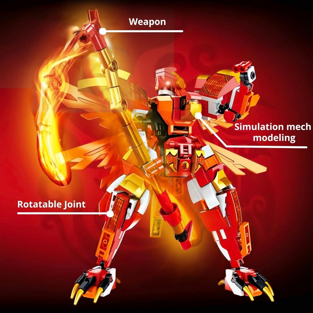 Red Ninja Warrior Robot Building Blocks Set C104071