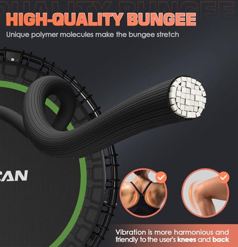 Foldable Mini Trampoline for Adults with Durable Bungees V5441