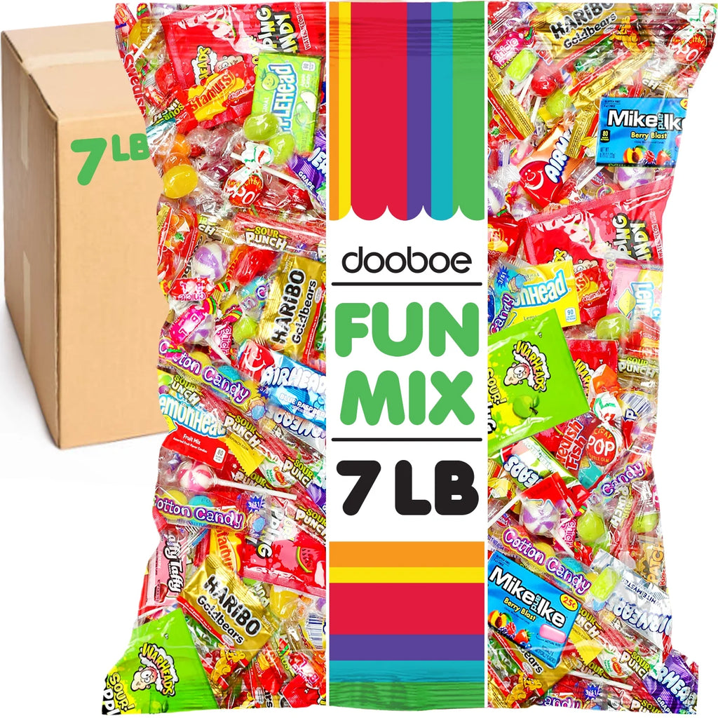 Assorted Candy Bulk - 7 Pounds - Variety Pack of Candies - Pinata Variety Fun Mix - Super Party Mix - Event Candies - Individually Wrapped - Parade Mixed Candy