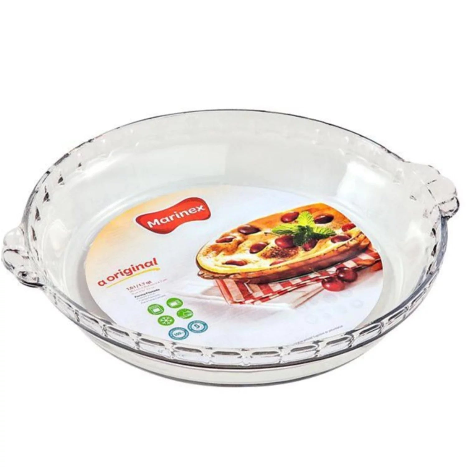 Fluted Glass Pie Plates, 9 Inch, Oven and Dishwasher Safe, Set of 2 L591