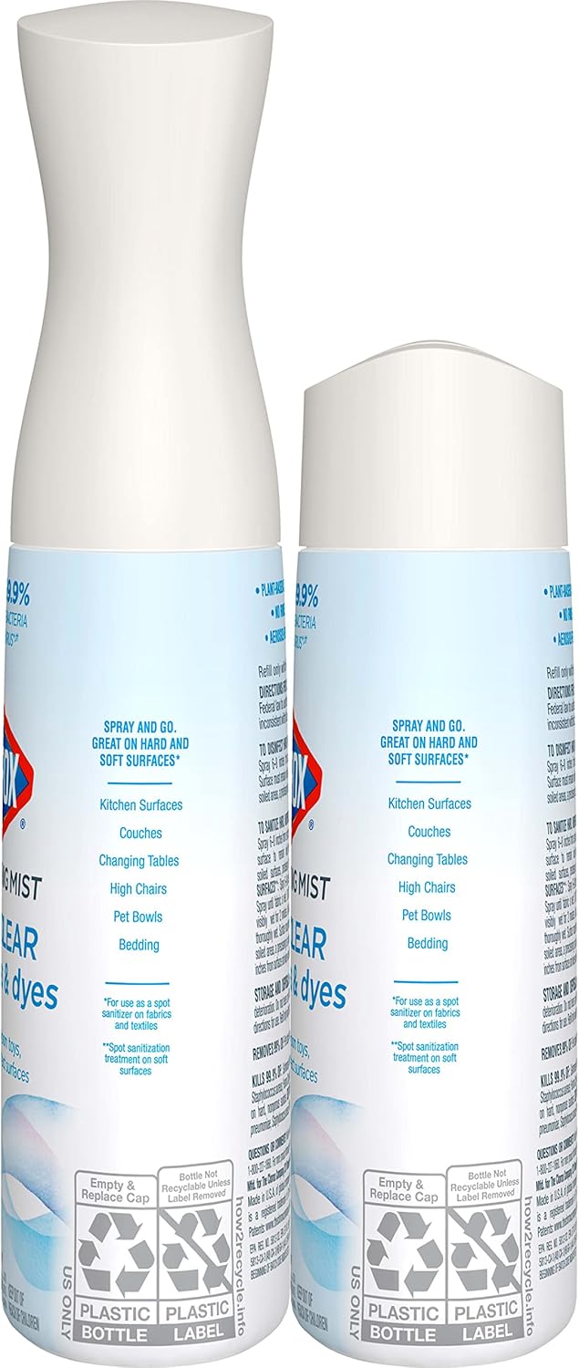 Disinfecting Mist, 2-Pack Spray Bottle with Refill, 14 Fl Oz Each I649833