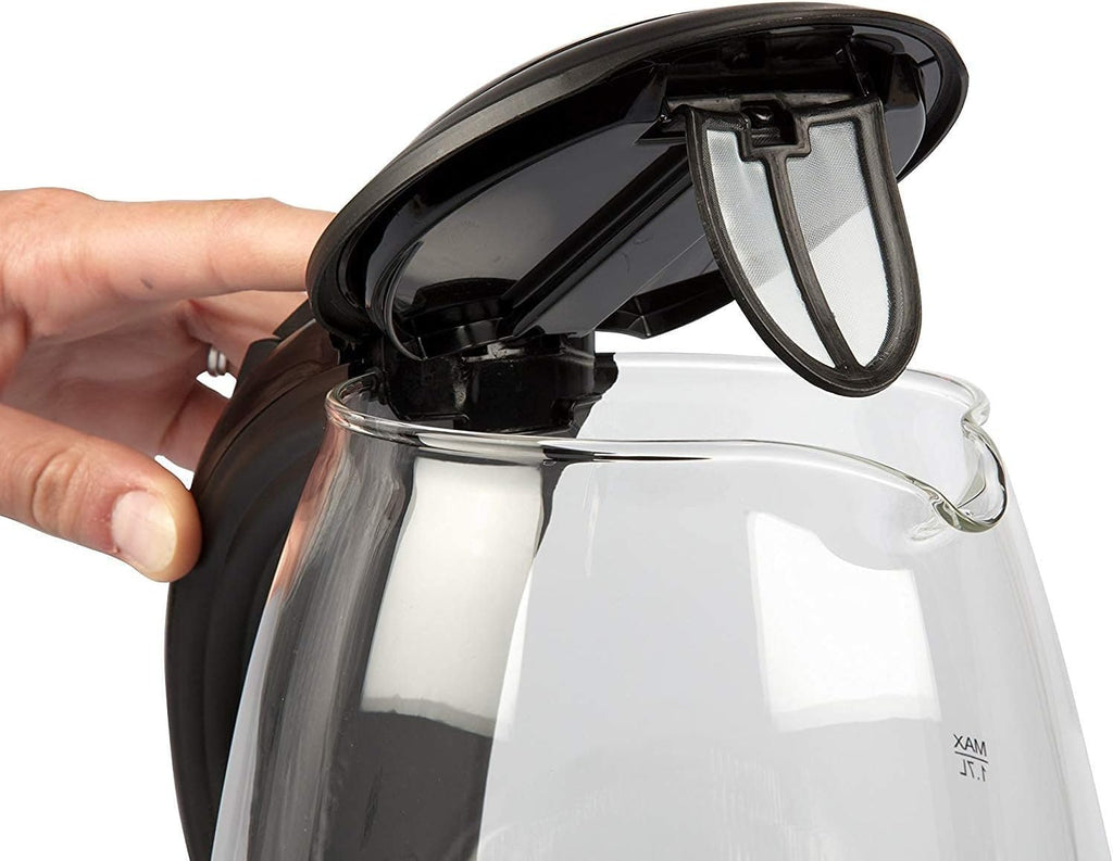 Electric Water Kettle 1.7L, Auto Shut-Off, Cordless, Black D674