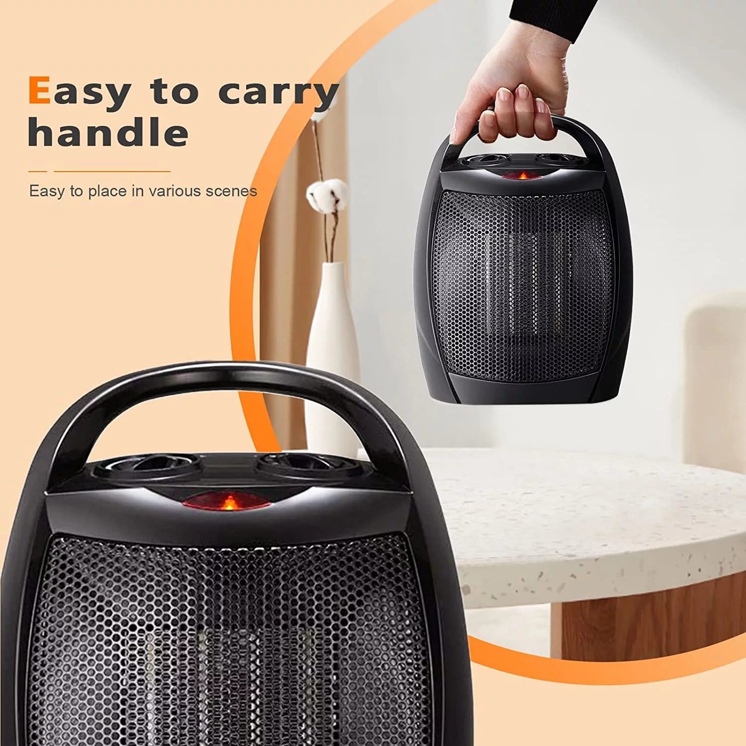 Portable Ceramic Space Heater for Indoor Use Q83892