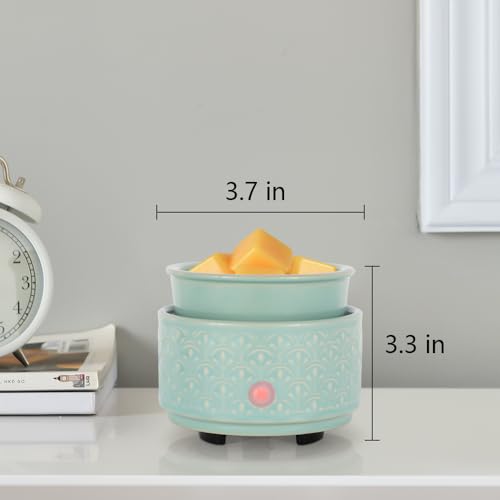 Ceramic Wax Melt Warmer - 3-in-1 Electric Wax Warmer for Scented Wax Tarts and Essential Oils J77481