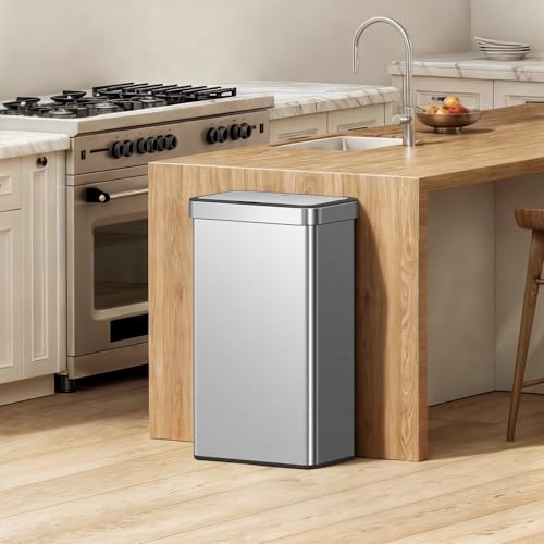 Touchless Motion Sensor Trash Can, 13.2 Gallon, Brushed Stainless Steel K748461