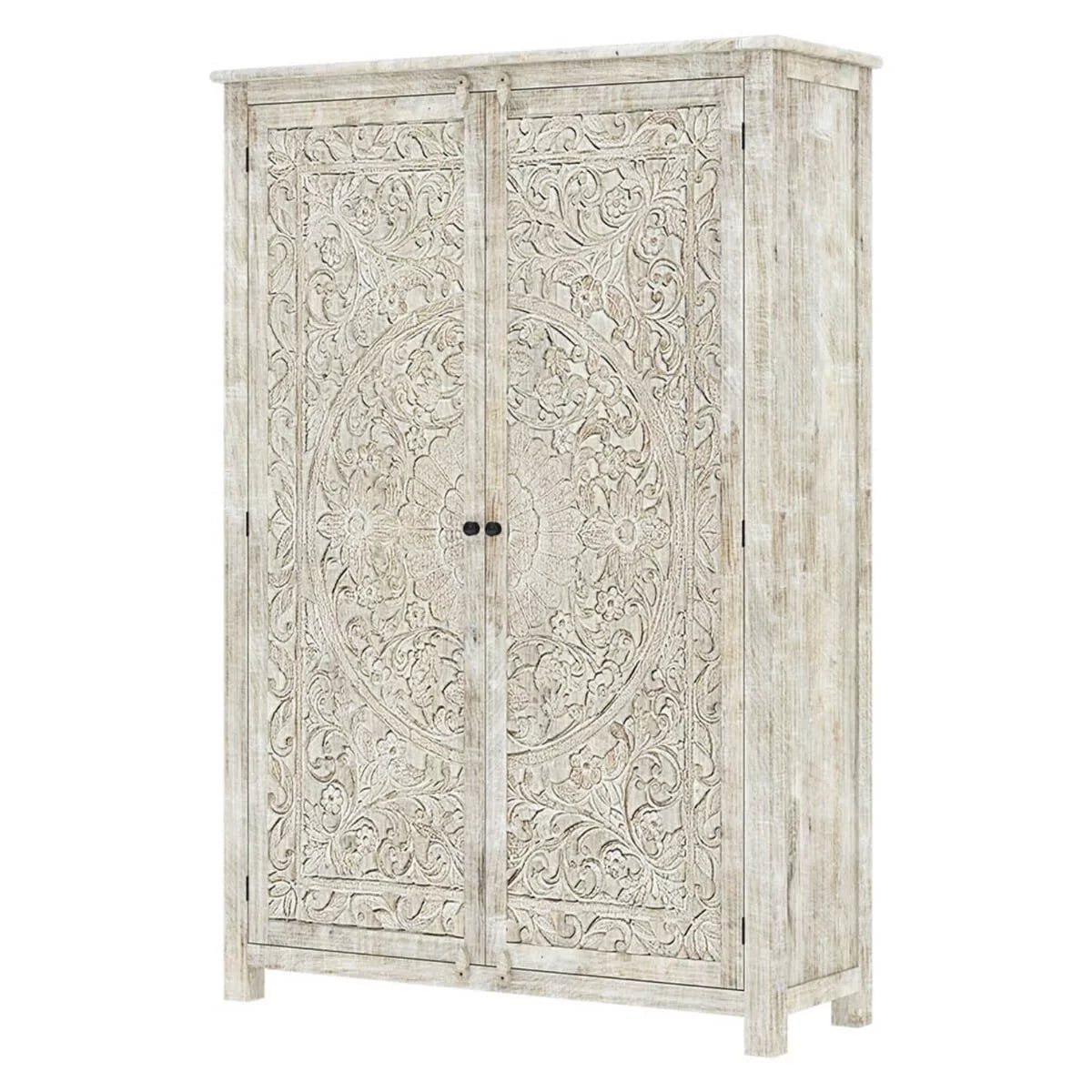 Vintage Carved Wooden Wardrobe/Cabinet/Armoire