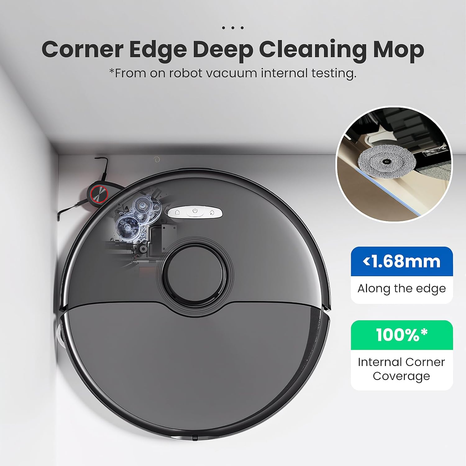 Mop Pads Refills for Robot Vacuum, 6 Pack with Edge Mop Cloth K474