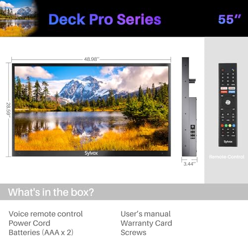 Outdoor TV 55 inch 4K Weatherproof Television for Outside J6266