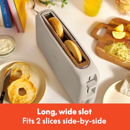 2 Slice Slim Toaster with 6 Shade Control, Reheat & Cancel, Removable Crumb Tray E366018