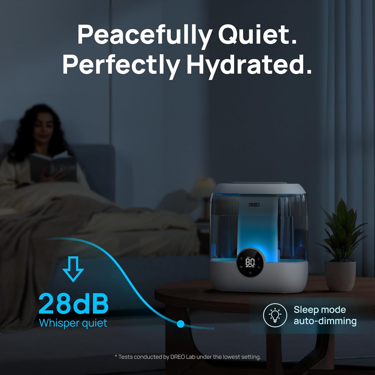 6L Ultrasonic Cool Mist Humidifier for Bedroom, 60 Hour Runtime, Gray B71797