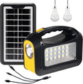 Solar Generator with Panels - Portable Power Station for Emergency Power Supply,Solar Powered Generators for Home Use Including 2 Sets LED Light (Yellow)