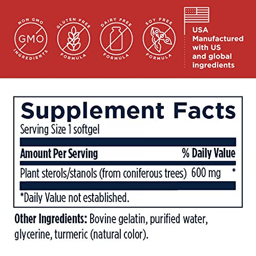 Plant Sterols and Stanols Supplement with Beta-Sitosterol, 90 Softgels S700