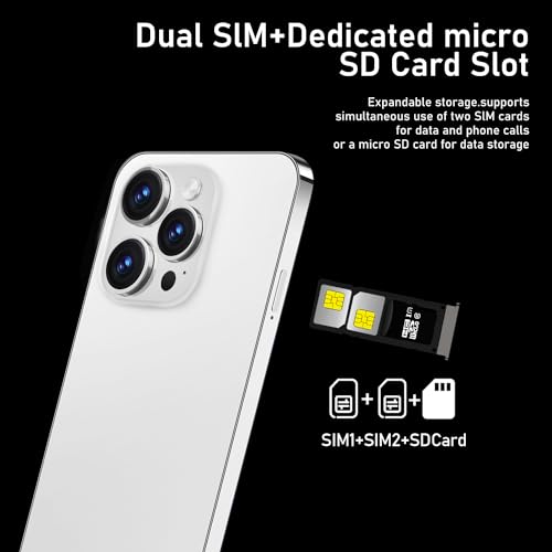 Unlocked 5G Smartphone, Android 13, 8GB+256GB, 6.7" HD Screen, 6800mAh N1100