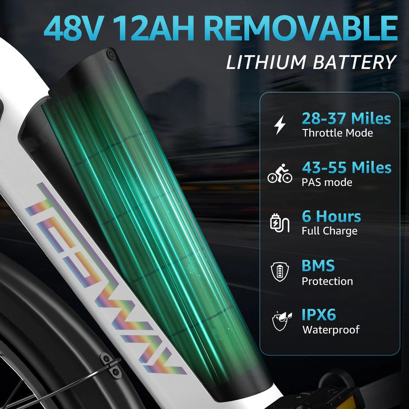 27.5" Electric Bike 500W 48V 12AH Step-Thru City E-Bike for Adults L870967