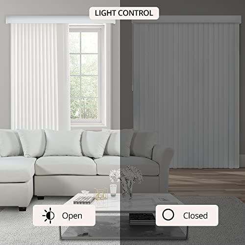 Vertical Blinds for Doors, Blackout Window Shade, 78"W x 84"H Q307