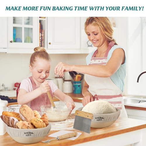 Bread Proofing Basket Set of 2, 9 Inch Round, Sourdough Kit E69919