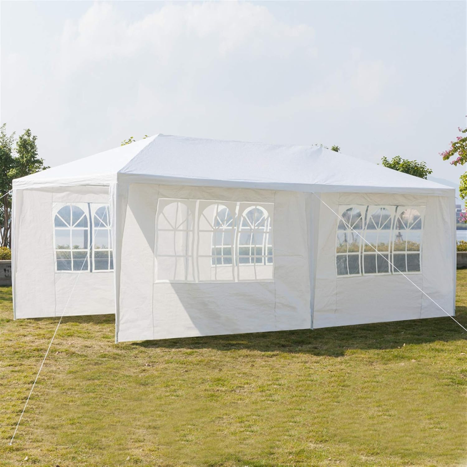 Outdoor Party Tent with Sidewalls and Windows, 10x20 U13894