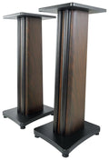 (2) Rockville SS28D Dark Wood Grain 28" Speaker Stands Fits Mackie CR5-X