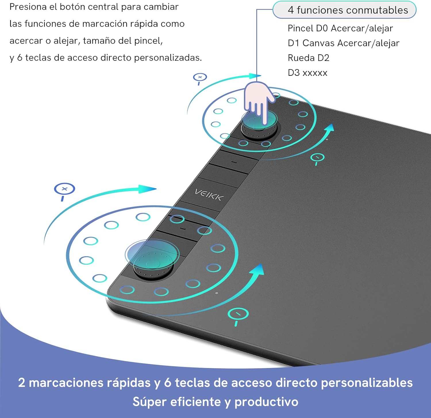 10 x 6 Inch Graphics Drawing Tablet with 8 Shortcut Keys, 8192 Levels Tilt Support P8103