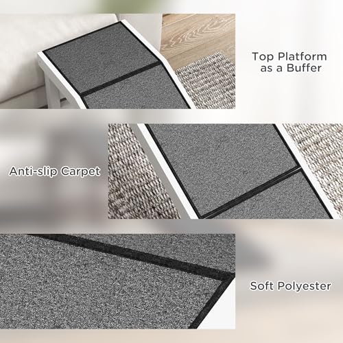 Dog Ramp for Bed with Non-Slip Carpet and Top Platform S85728