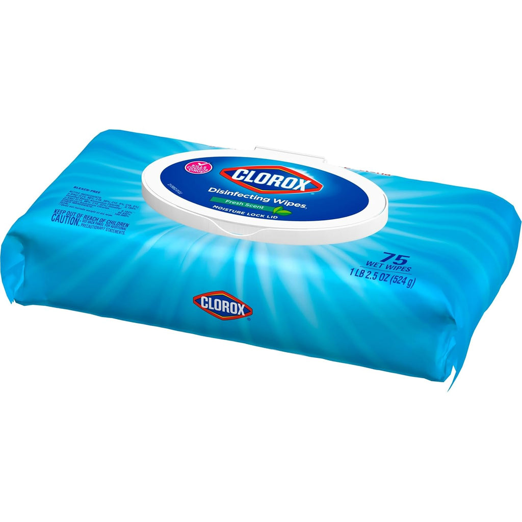 Disinfecting Wipes, Bleach Free, Fresh Scent, 75 Count S89847