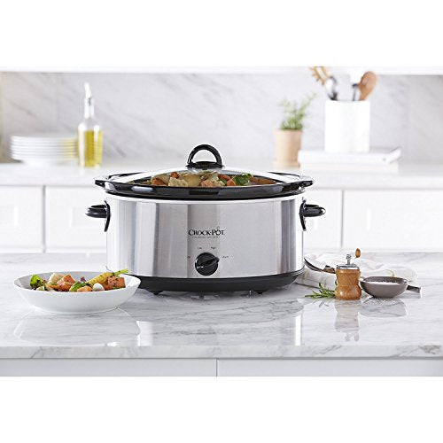 7 Quart Oval Manual Slow Cooker, Stainless Steel J78104