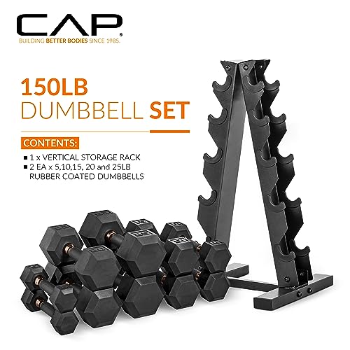 Dumbbell Set with Rack, 150lbs and 210lbs Options Z3424