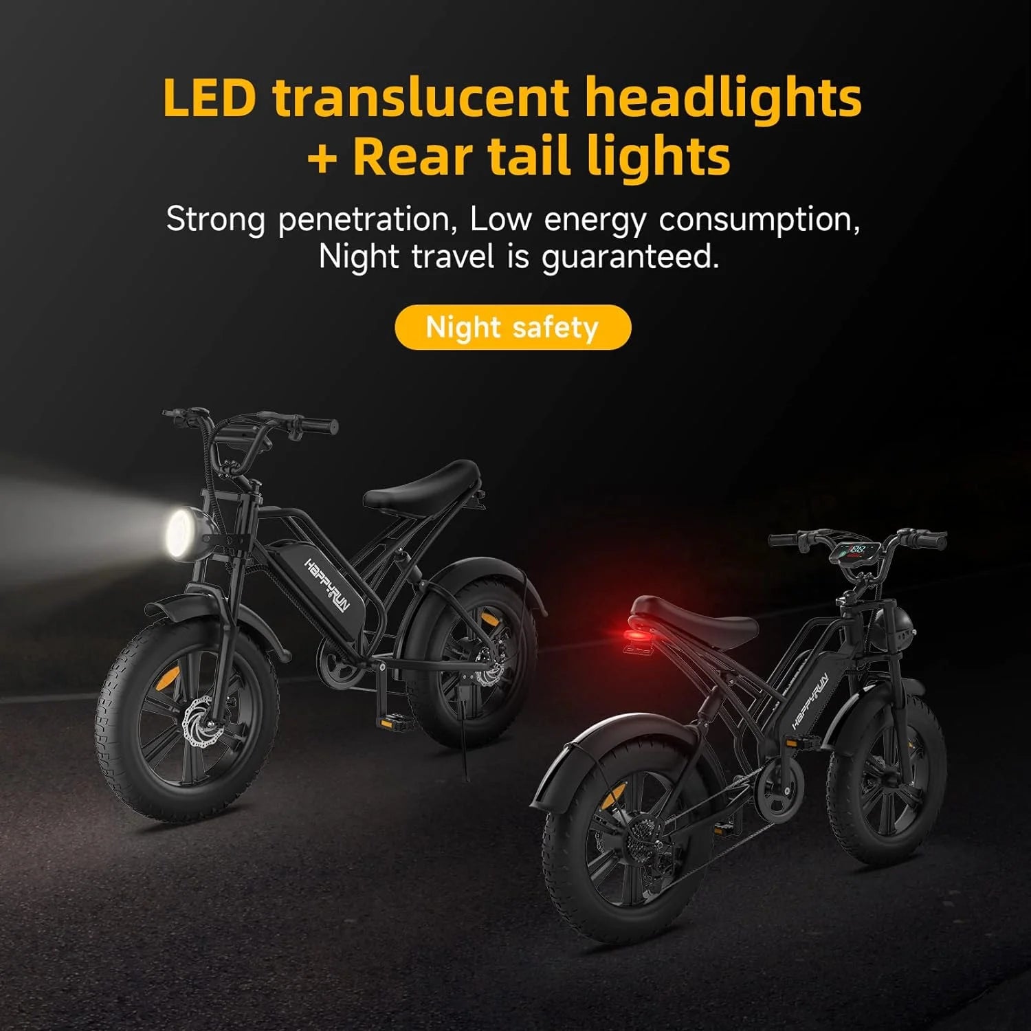 Electric Bike for Adults 20" Fat Tire 1500W Motor 48V 18AH Removable Battery O58263