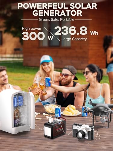 Portable Power Station 88Wh Camping Lithium Battery Solar Generator with AC Outlet S182630