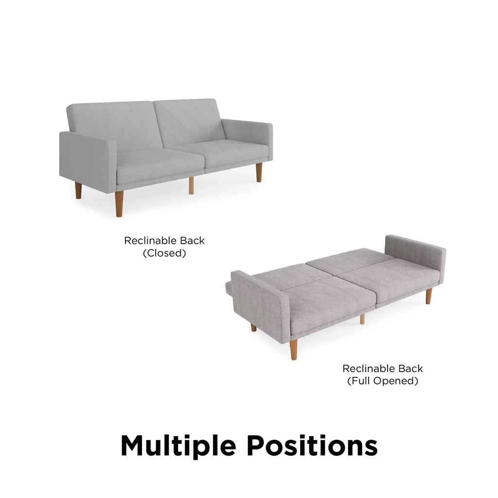 Convertible Sofa Bed with USB Port, Light Gray T950