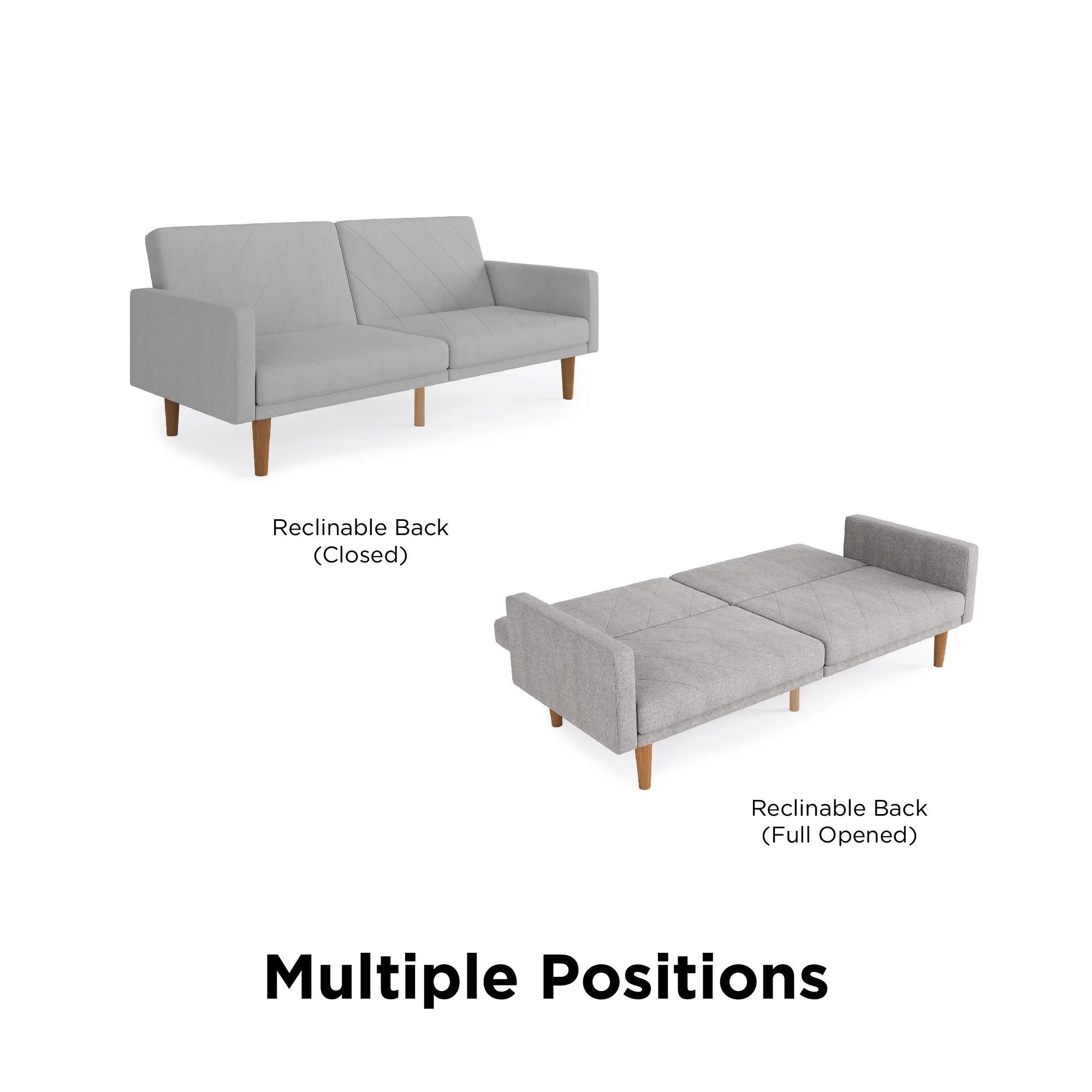Convertible Sofa Bed with USB Port, Light Gray T950