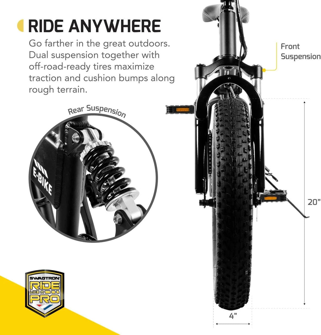 Fat Tire 650W Electric Bicycle Removable Battery Foldable Ebike for Adults B4821