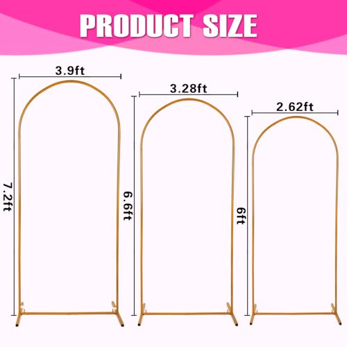 Metal Arch Backdrop Stand Set of 3 for Party Decoration I1124