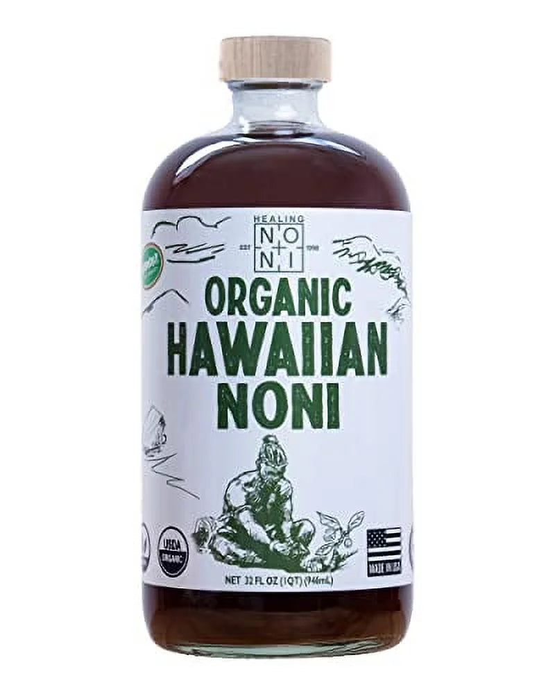 Organic Hawaiian Noni Juice, 4 x 32oz Glass Bottles V35731