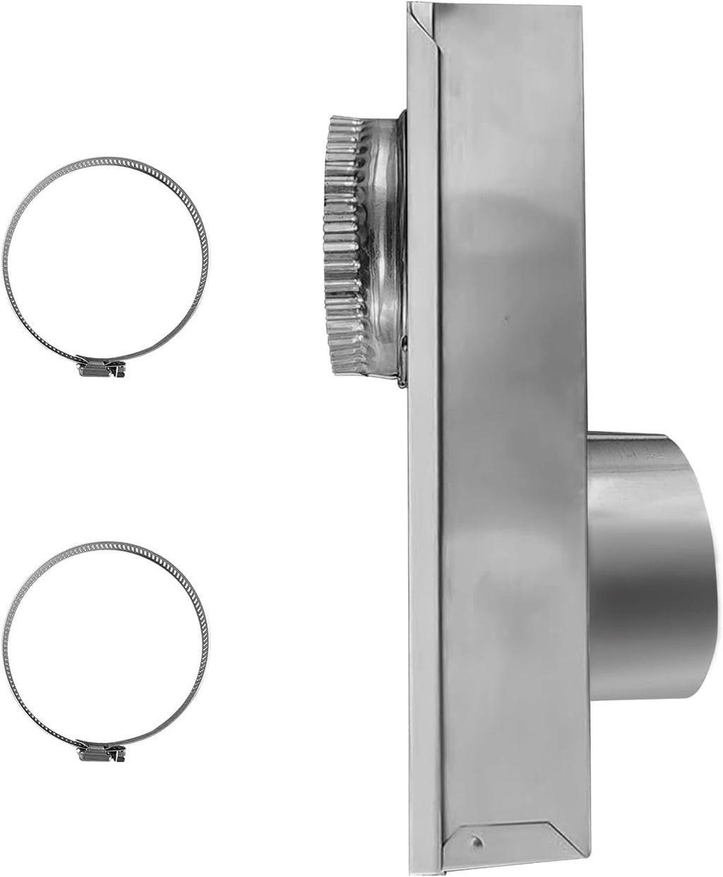 84049 SAF-T-Duct Zero Dryer Vent Periscope Flat Dryer Vent Vent Hose Dryer Vent Dryer Vent Pipe Adjustable 0-5" Length, Aluminum