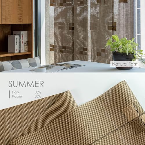 Adjustable Sliding Track Vertical Blinds for Windows, Room Dividers X60372