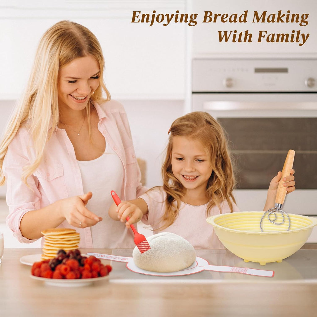 Sourdough Bread Proofing Basket Set of 2, Round 9" & Oval 10" B995110