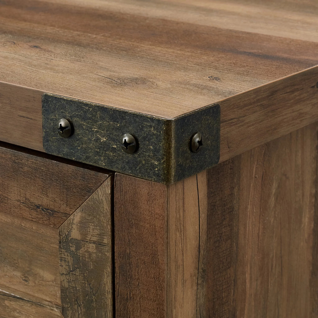 Farmhouse Barn Door Accent Cabinet, Reclaimed Barnwood I4596