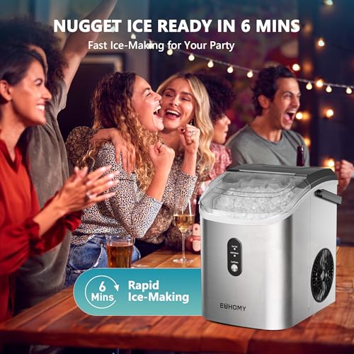 Nugget Ice Maker Countertop, 34lbs Per Day, Auto-Cleaning, Portable with Basket and Scoop Z503075